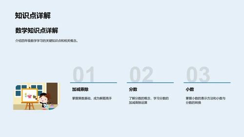 四年级数学成果报告PPT模板