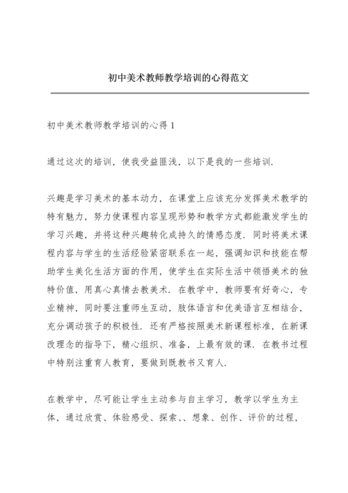 初中美术教师教学培训的心得范文.docx