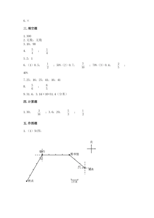小学数学六年级上册期末考试试卷word版.docx
