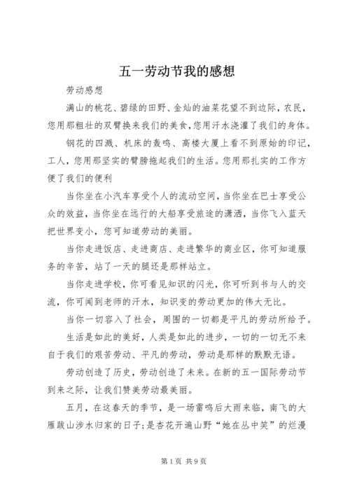 五一劳动节我的感想.docx