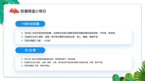 夏季防暑降温小知识通用PPT模板