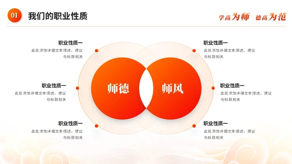 红色水彩风教师师德师风教育宣传培训师德师风讲座ppt模板