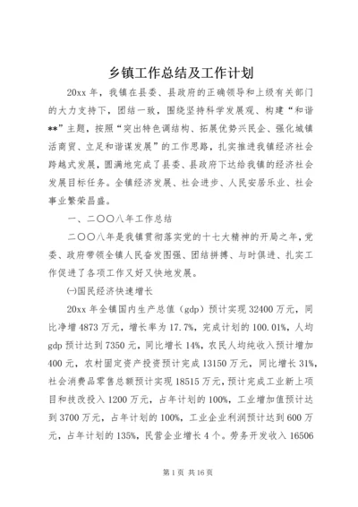 乡镇工作总结及工作计划.docx