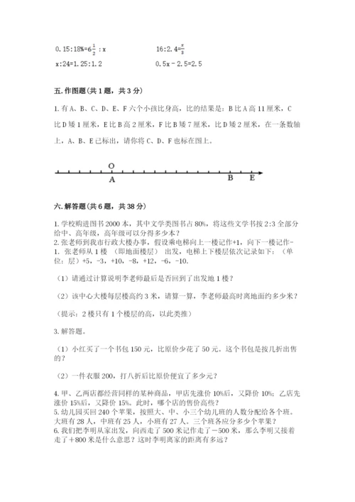 富民县六年级下册数学期末测试卷（研优卷）.docx