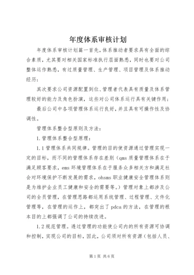 年度体系审核计划.docx