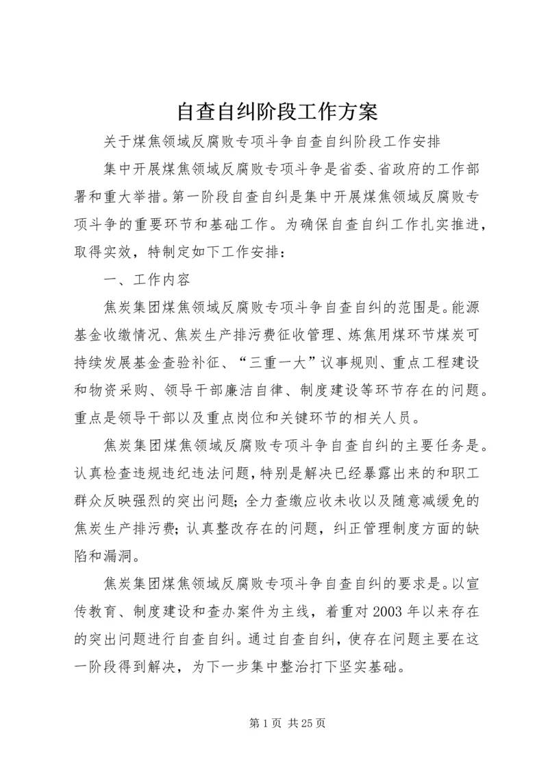 自查自纠阶段工作方案.docx