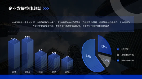 蓝黑商务风企业介绍PPT模板