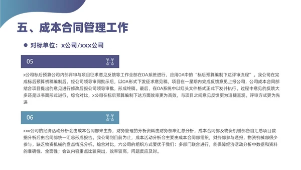蓝色简约风对标分析培训课件