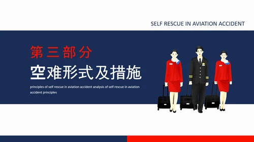 航空事故分析，空难自救的原则PPT模板