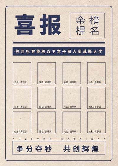 学校金榜题名考生喜报word模板