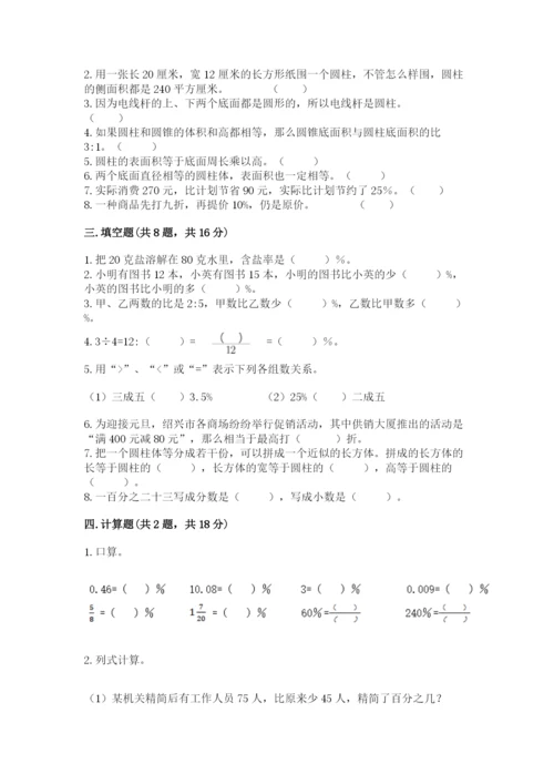 北京版六年级下册数学期中测试卷（精练）.docx