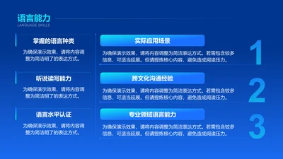 语言能力-竞聘述职PPT