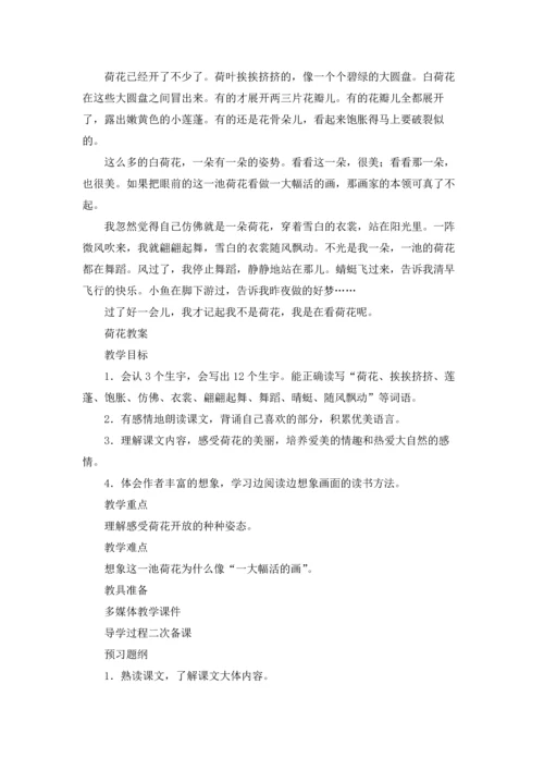 荷花教案范文汇编八篇.docx