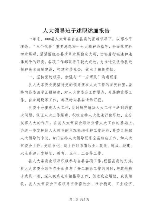 人大领导班子述职述廉报告精编.docx