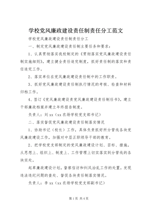 学校党风廉政建设责任制责任分工范文 (4).docx