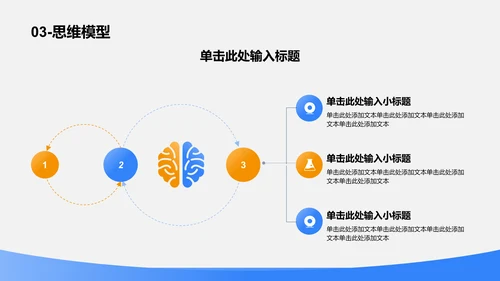 蓝色渐变风思维模型PPT模板