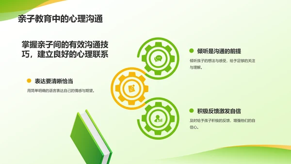 绿色3D风亲子教育PPT模板
