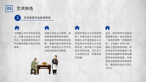 蓝色简约复古呐喊读书分享PPT