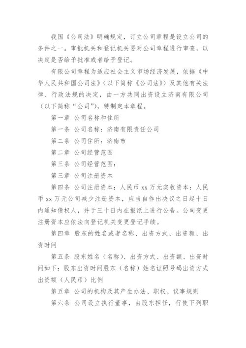 个人独资公司章程.docx