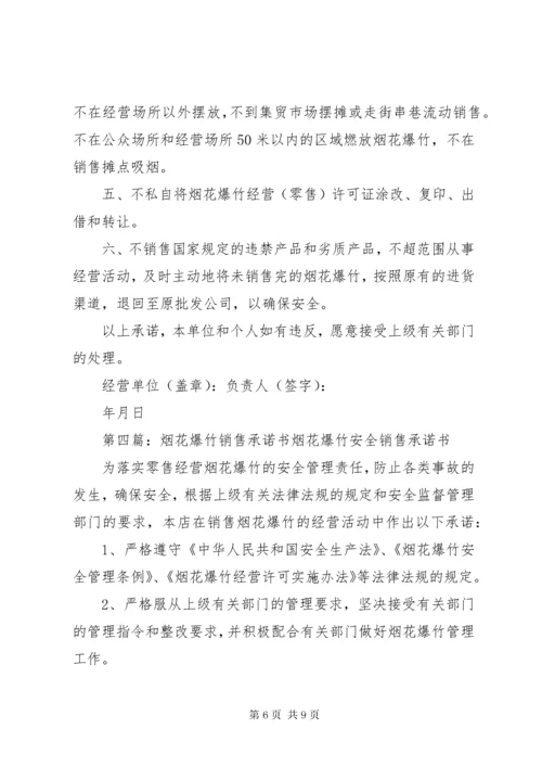 烟花爆竹承诺书.docx