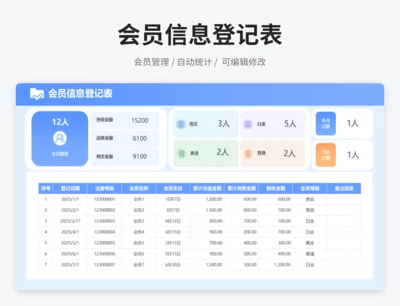 会员信息登记表