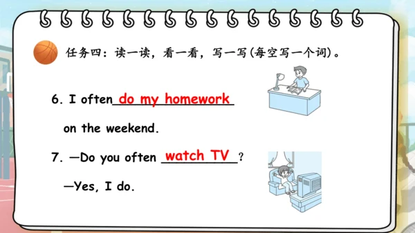 Unit 2 My week 复习课件（词组+句型+语音+语法+写作指导）