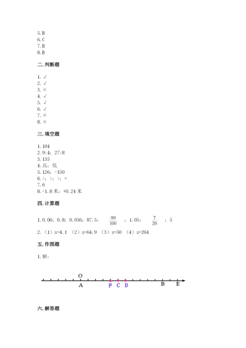 人教版六年级下册数学期末测试卷【培优b卷】.docx