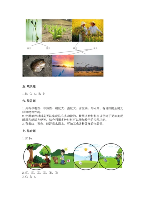 教科版科学二年级上册《期末测试卷》含答案解析.docx