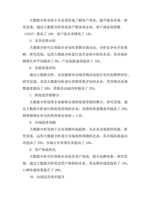 大数据分析在市场营销中的应用研究