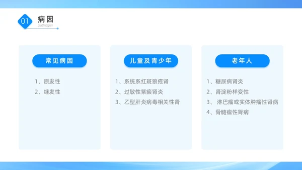 蓝色医疗简约商务风肾病综合征患者的治疗与护理PPT模板世界肾脏日