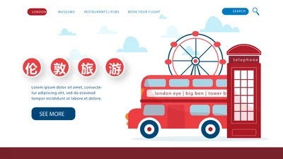 英国伦敦旅游电子相册动态PPT-