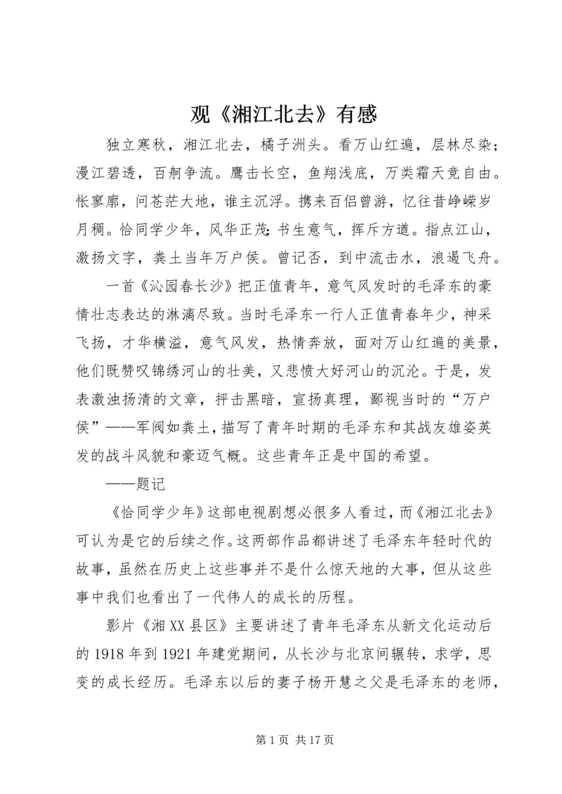 观《湘江北去》有感.docx