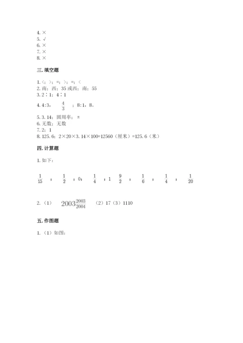 小学数学六年级上册期末测试卷（模拟题）word版.docx