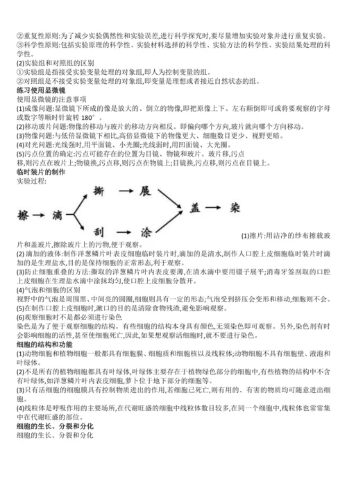 初中生物学历年中考题考点（全册，会考必备）学案
