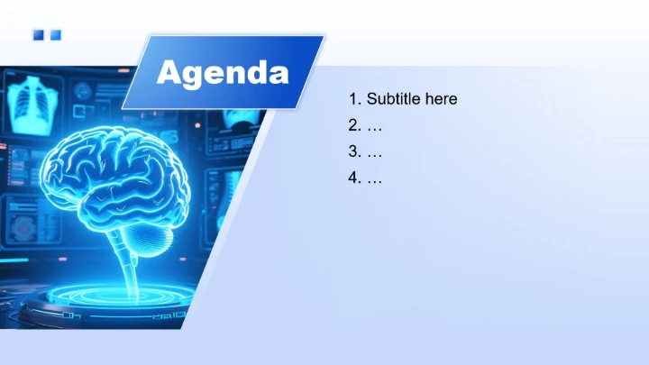 蓝色渐变商务风世界卒中日工作汇报PPT主题模板