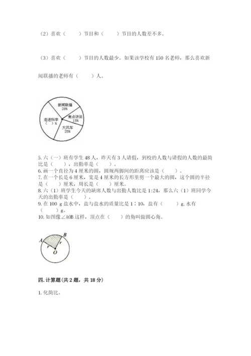 2022人教版六年级上册数学期末测试卷及参考答案（基础题）.docx