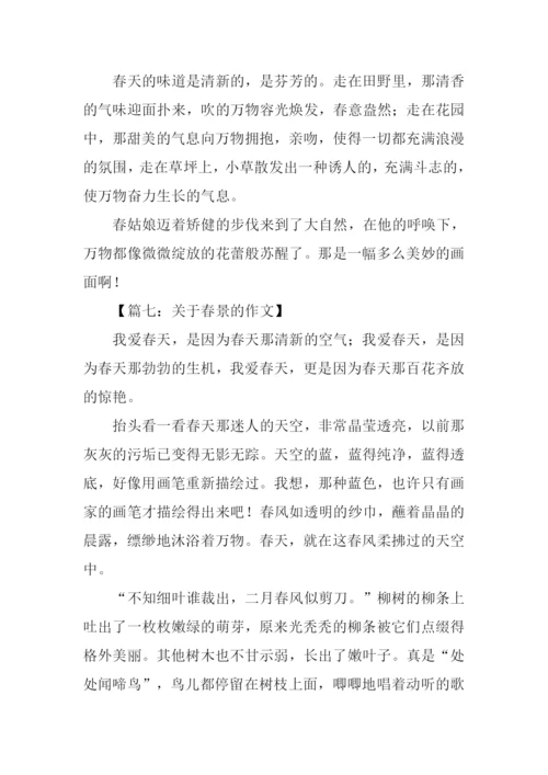 关于春景的作文.docx