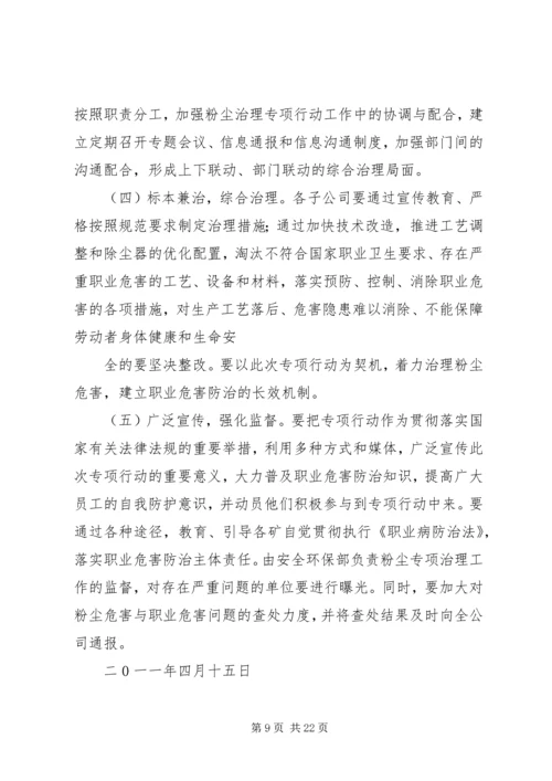 XX企业粉尘危害专项治理工作方案.docx