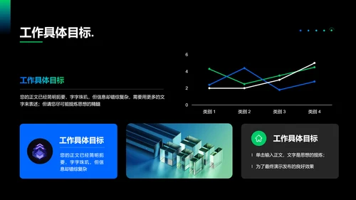 蓝绿色渐变AI智能商务工作计划演示PPT模板
