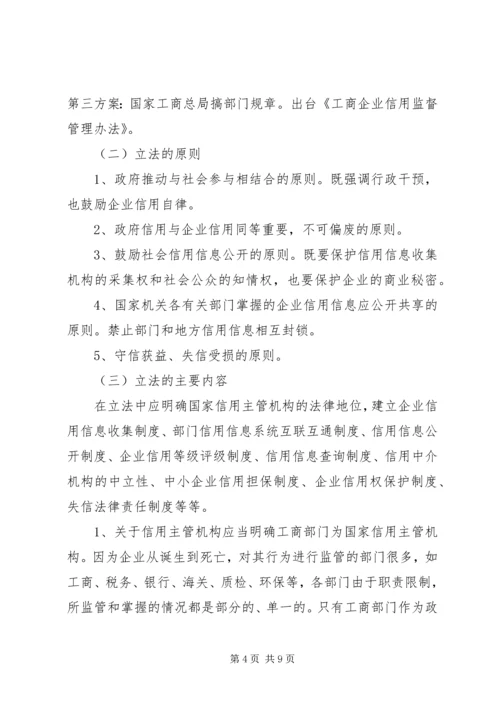 企业信用监管法律调研报告.docx