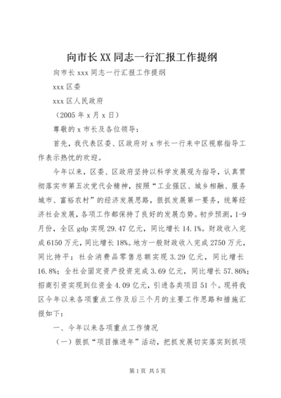 向市长XX同志一行汇报工作提纲 (2).docx