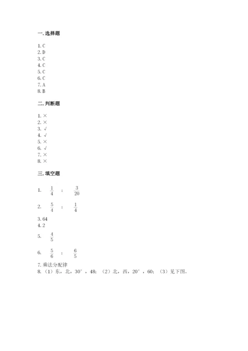 人教版六年级上册数学期中考试试卷及答案（易错题）.docx