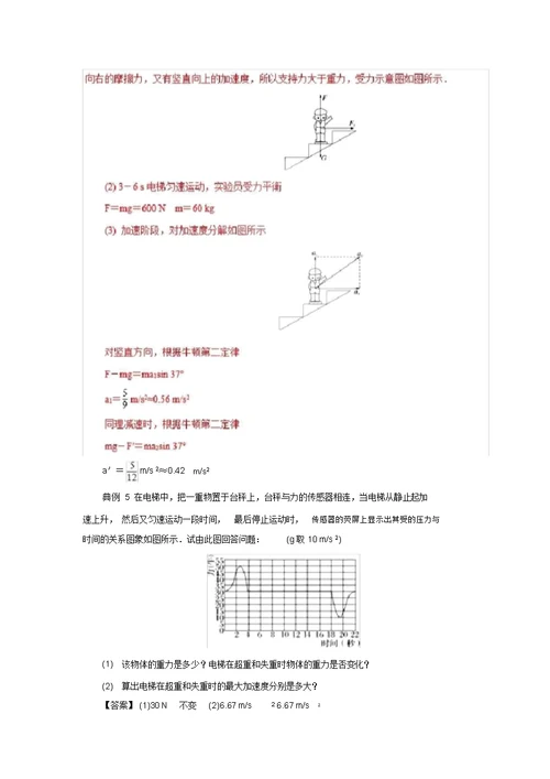 2017-2018学年高一物理力学专题提升专题10超重与失重现象