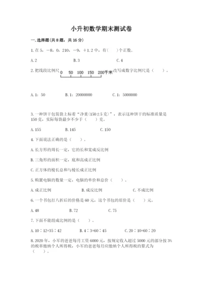 小升初数学期末测试卷下载.docx