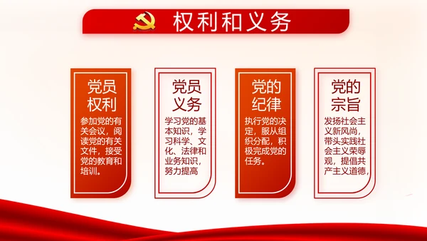 红色党建党支部工作总结述职报告PPT