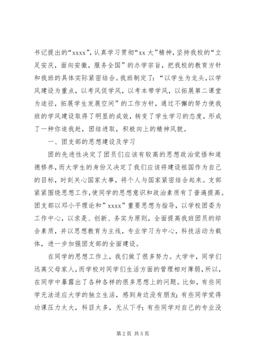 优秀团支部申请书范文.docx