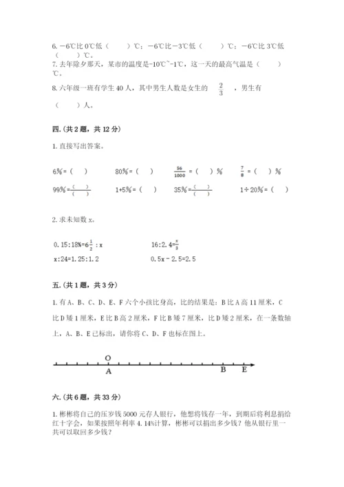 最新人教版小升初数学模拟试卷及参考答案【实用】.docx