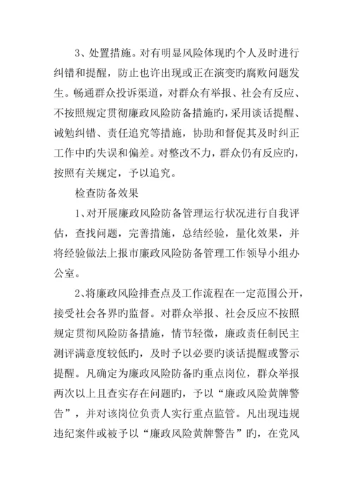 国土局廉政风险防范管理方案.docx