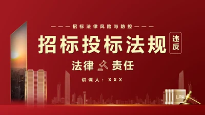 违反招标投标法规法律责任知识科普PPT模版