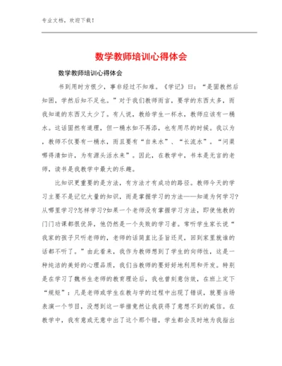 数学教师培训心得体会范文6篇.docx